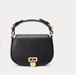 Ralph Lauren Black Crossbody Bag with Gold Accents